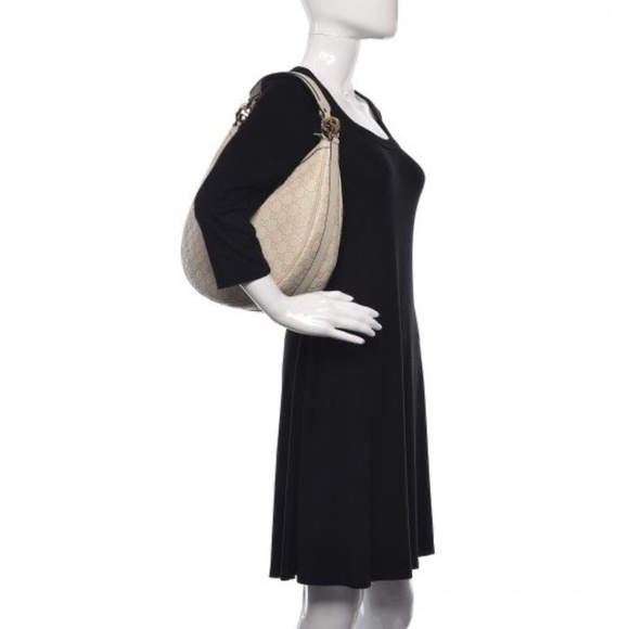 Authentic GUCCI Guccissima Medium GG Twins Hobo Bag Off White - Picture 3 of 16